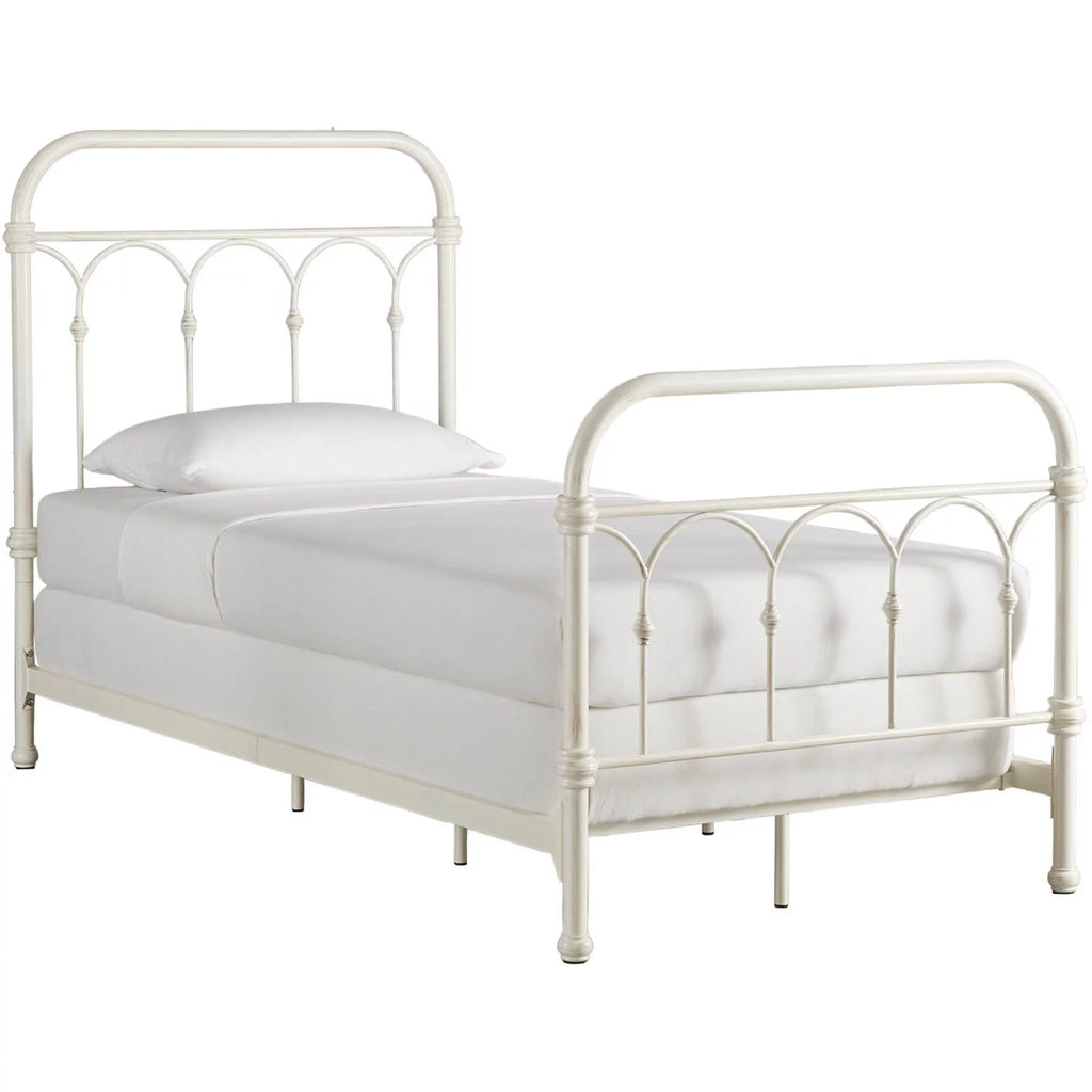 White Classic Metal Twin Bed C369092
