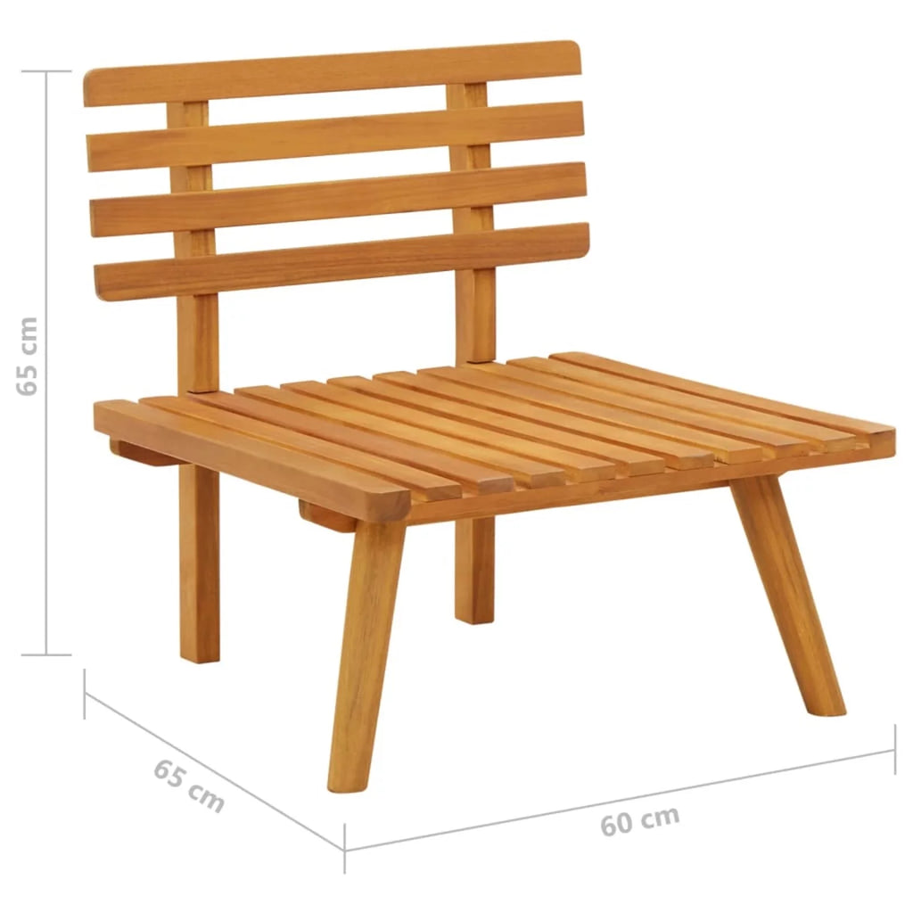 Acacia Wood Patio Chair with Cushions N7125