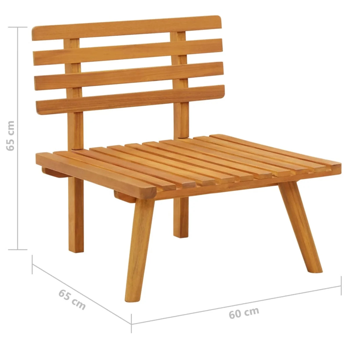 Acacia Wood Patio Chair with Cushions N7125