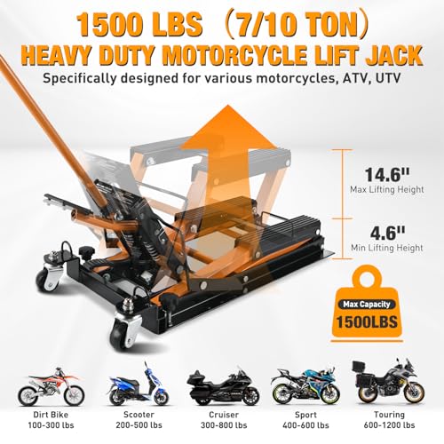 1500 LBS Hydraulic Motorcycle Lift Jack L999970