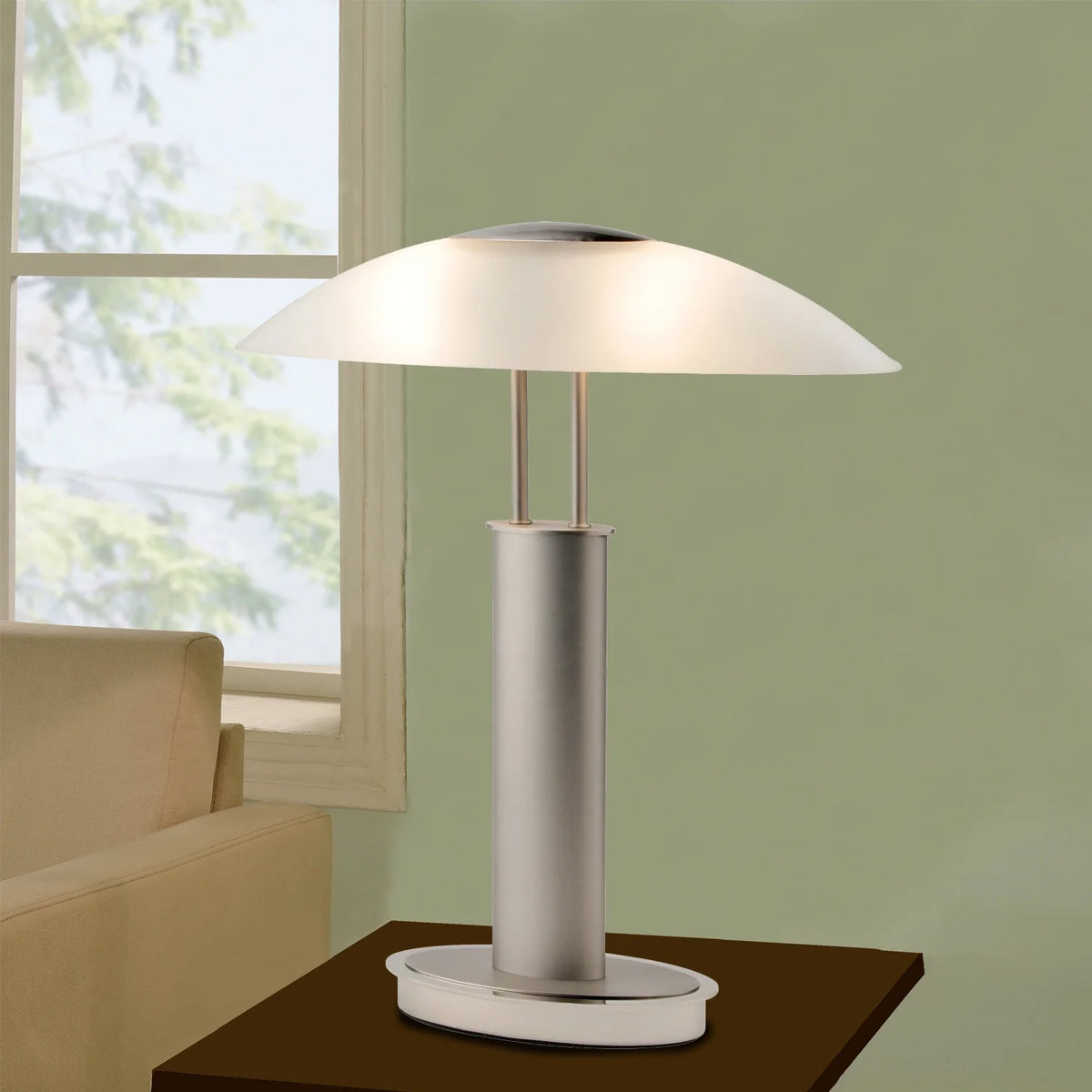 Touch-switch Table Lamp with Frosted Glass Shade K177