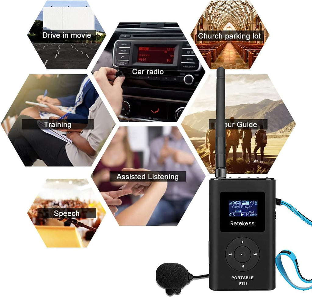 FM Transmitter with Microphone and Antenna P666