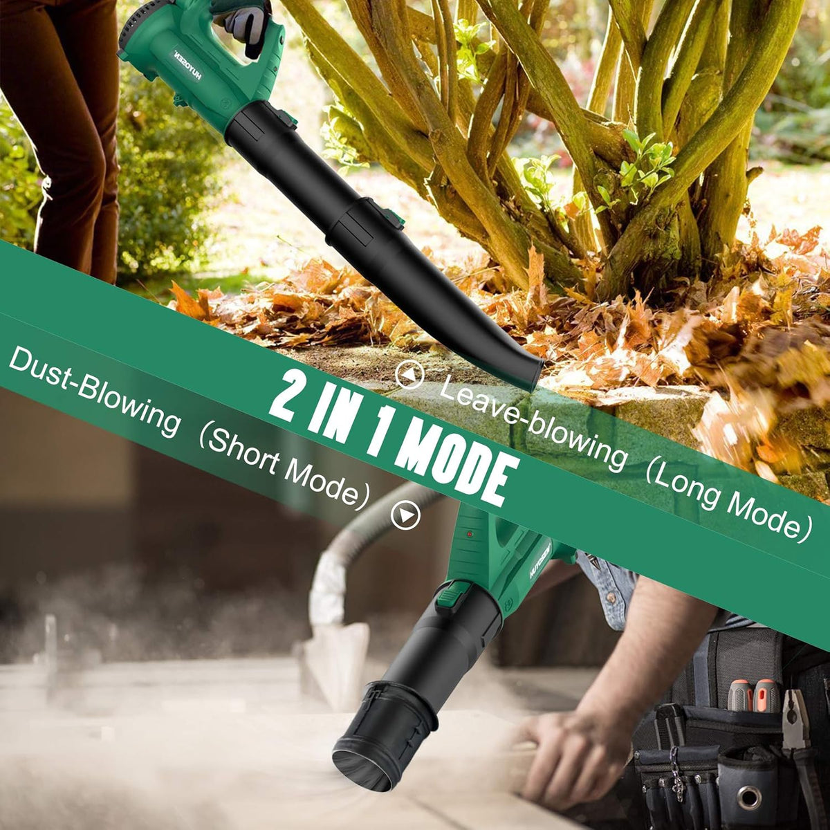 21V Cordless Handheld Leaf Blower with 4.0Ah Battery Q1991