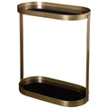 Antique Gold and Black Solid Contemporary Side Table S7399