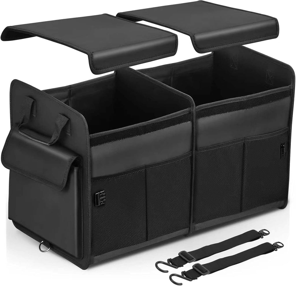 Car Trunk Organizer with Leakproof Cooler Bag, Foldable Cover, Adjustable Securing Straps N101
