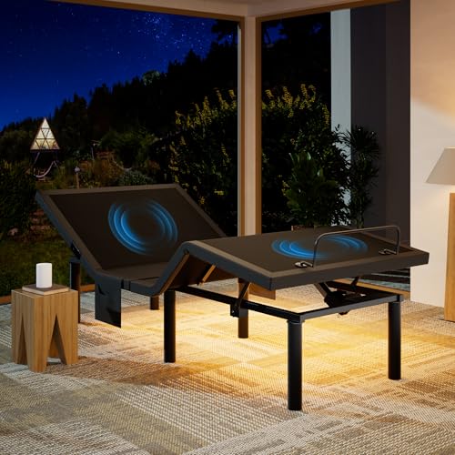 Queen Adjustable Bed Frame with 10-inch Cooling Gel Memory Foam Mattress Q983