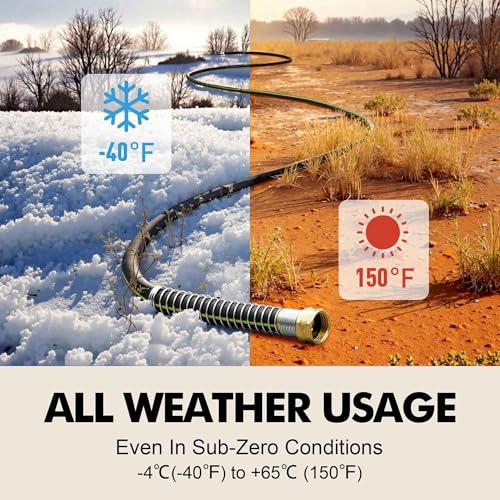 50 ft Leak Proof Rubber Garden Hose with Brass Connector D3390