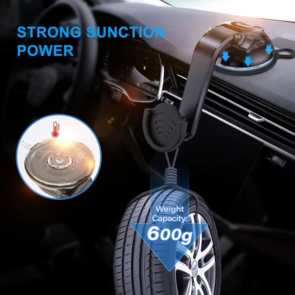 Suction Cup Phone Holder with 360 Rotation - Black Z9612