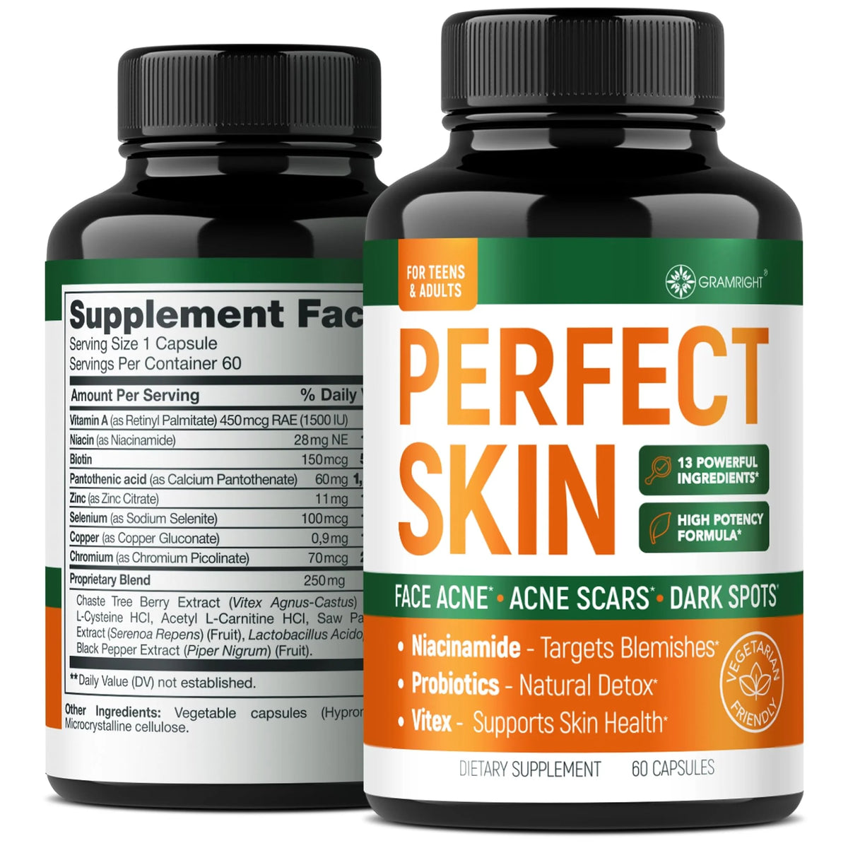 Acne Pills with Vitamin Complex & Zinc N9334