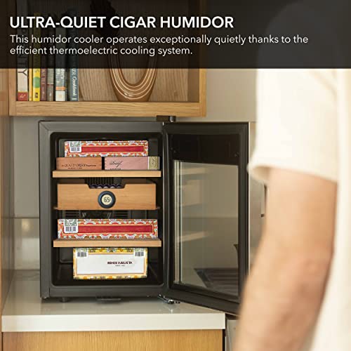 1.2 cu. ft. Stainless Steel Digital Cigar Humidor with Spanish Cedar Shelves J637439