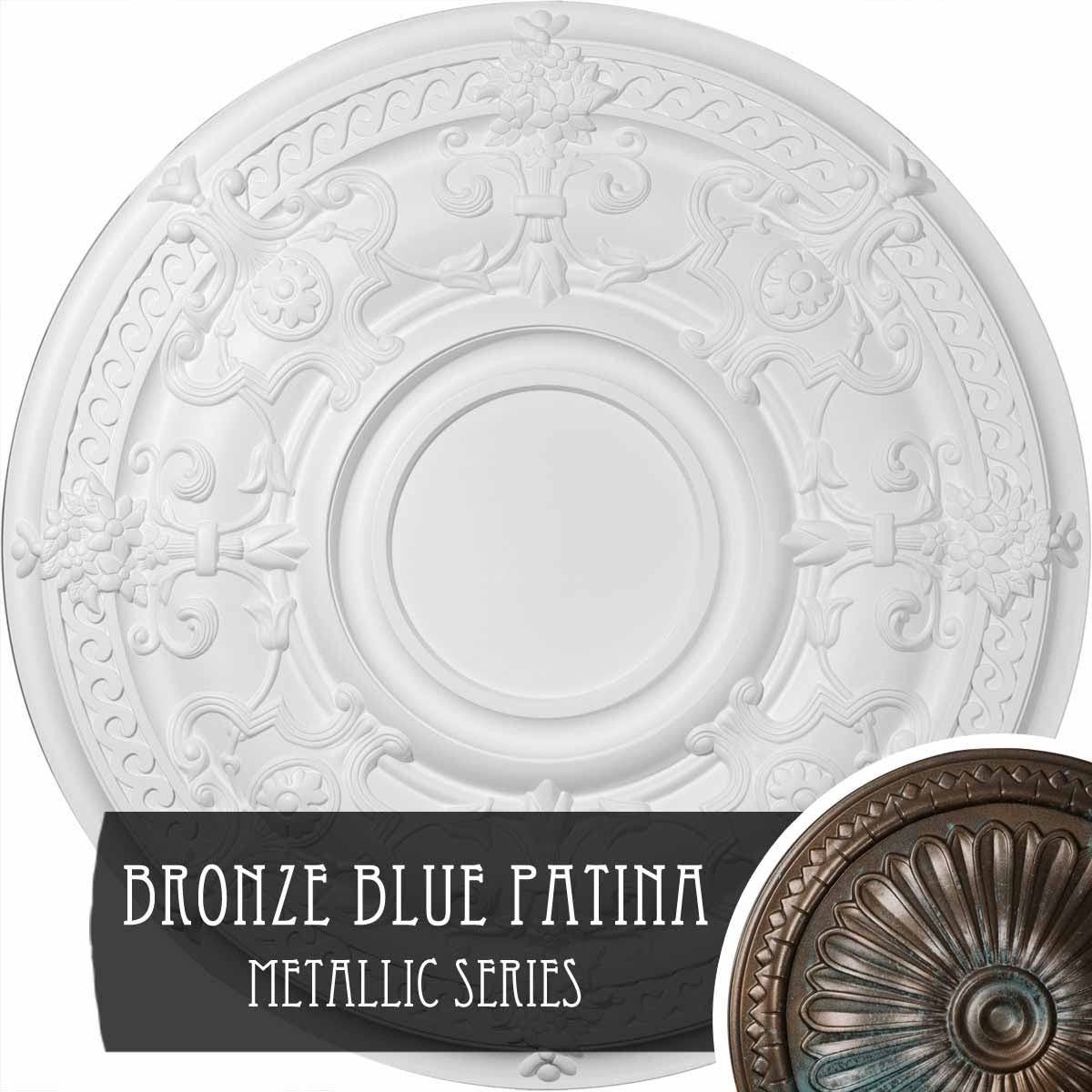 Bronze Blue Patina Ceiling Medallion P2971