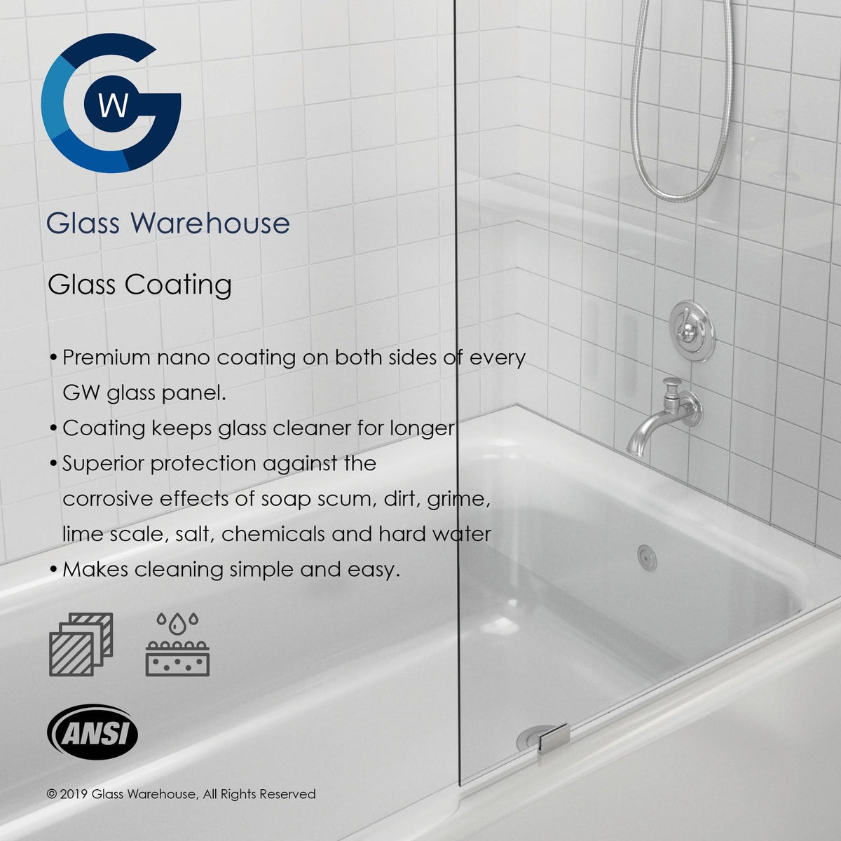 Frameless Shower Door Matte Black G971850