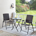 3 Pieces Wicker Folding Bistro Set J64615