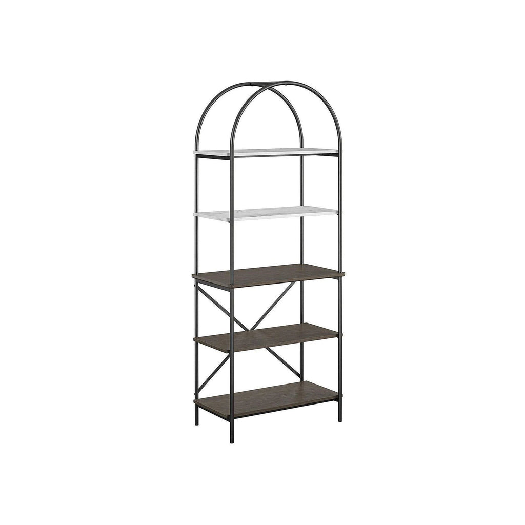 Gray Oak 5-Shelf Bookcase C3185