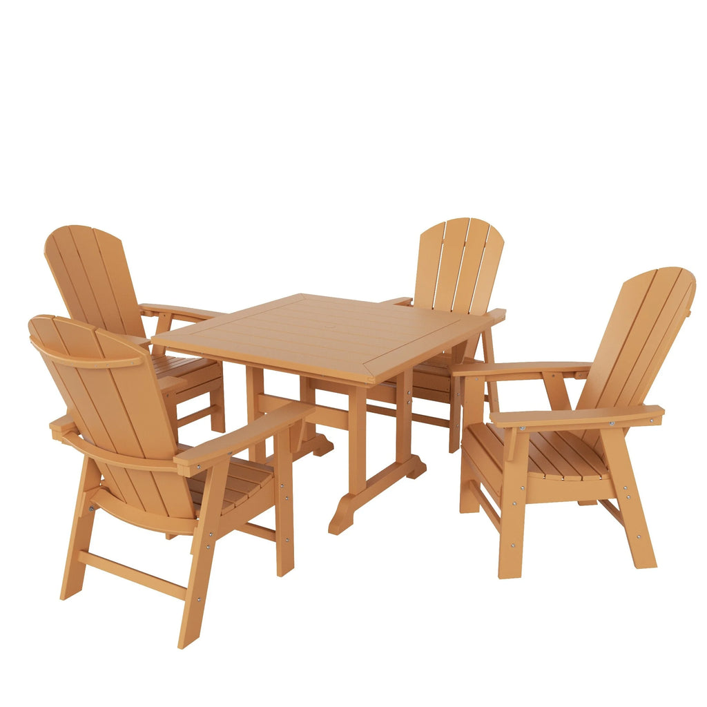 5-Piece All Weather Outdoor Dining Set with Armchairs Z462949