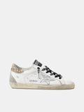 White Leather Sneakers with Heel Tab C97086