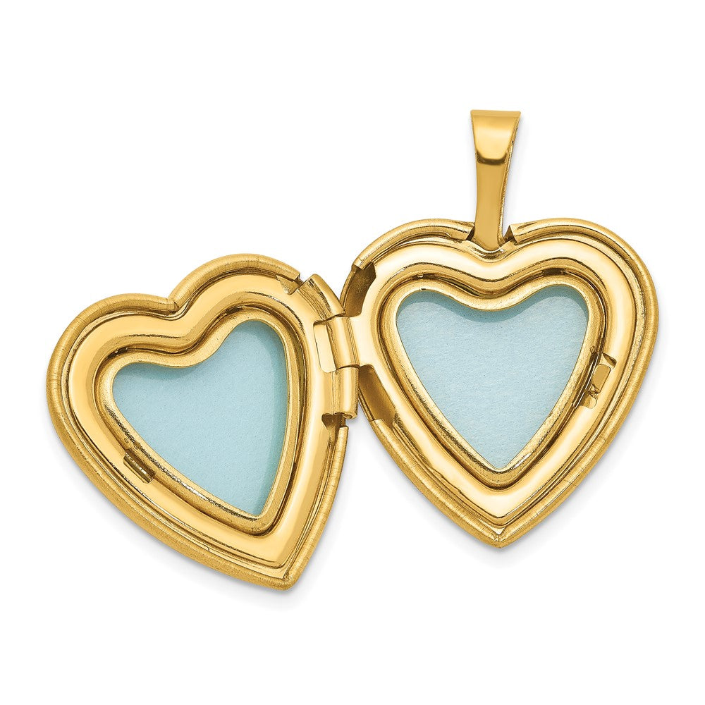 16mm Enameled Flower Heart Locket Necklace V20061