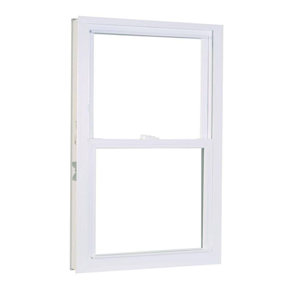 27.75 in. x 37.25 in. White Vinyl Double Hung Window with Buck Frame G569737