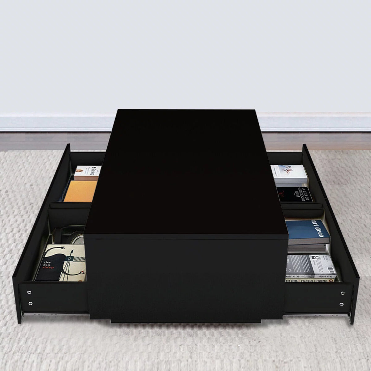 Modern LED High Gloss Coffee Table with 4 Drawers B627
