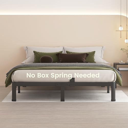 18 Inch Full Size Metal Platform Bed Frame with Under-Bed Storage W5919