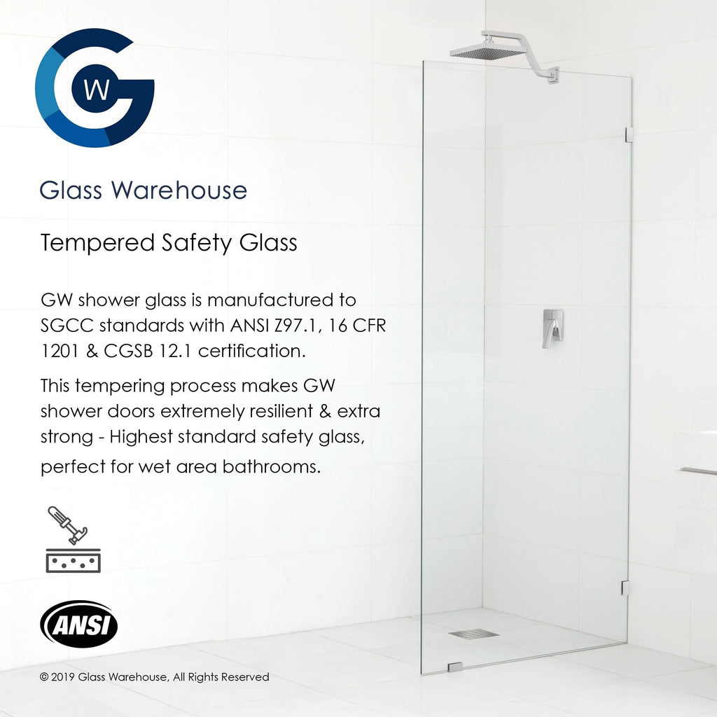 Frameless Shower Door Matte Black G971850
