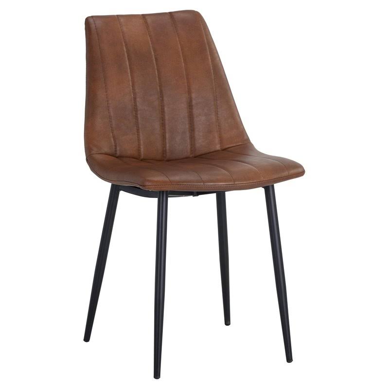Black Faux Leather Dining Chair A419942
