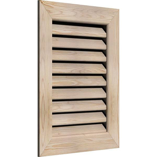 18-in W x 28-in H Vertical Gable Vent Unfinished Smooth Pine C12041