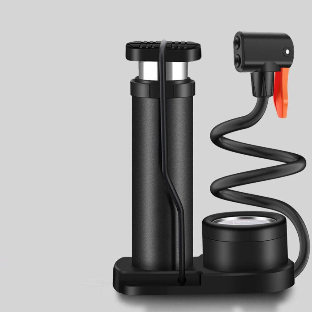 Mini Portable Bicycle Foot Pump with Pressure Gauge J77279
