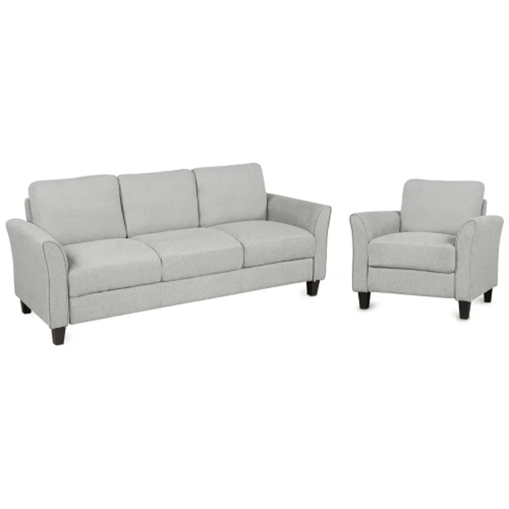 Light Gray Chair and 3-seat Sofa I188658