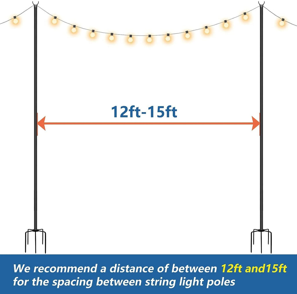 2PACK 9ft Steel Powder Coated Shade Sail Support Pole P464