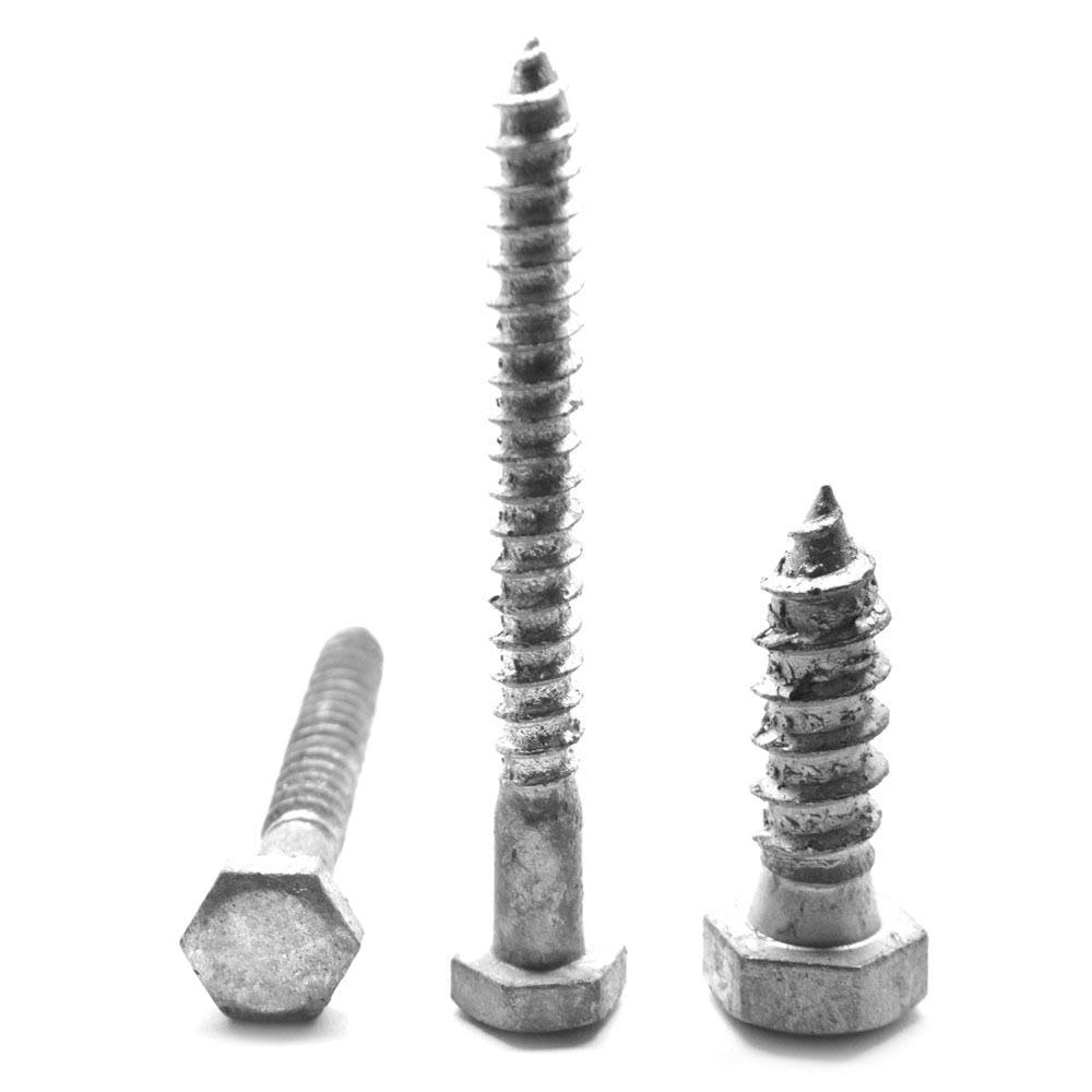 Hex Lag Screw Low Carbon Steel Hot Dip Galvanized Pk 500 Z4268
