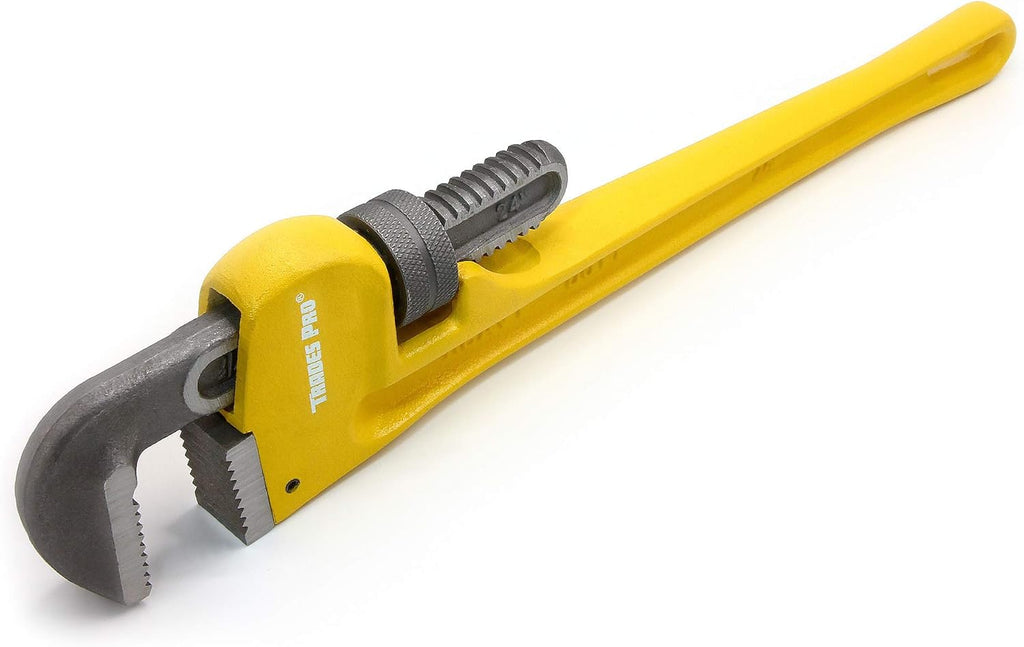 14-Inch Heavy Duty Pipe Wrench, Yellow - Pack of 2 M284788