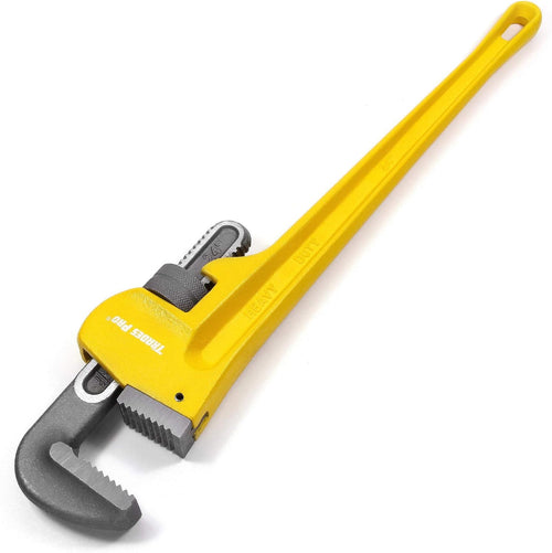 14-Inch Heavy Duty Pipe Wrench, Yellow - Pack of 2 M284788