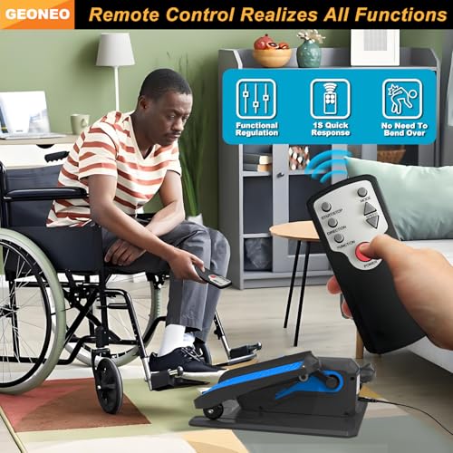 Under Desk Elliptical Machine, Electric Seated Pedal Exerciser with Monitor, Remote Control and 12 Adjustable Speeds D846