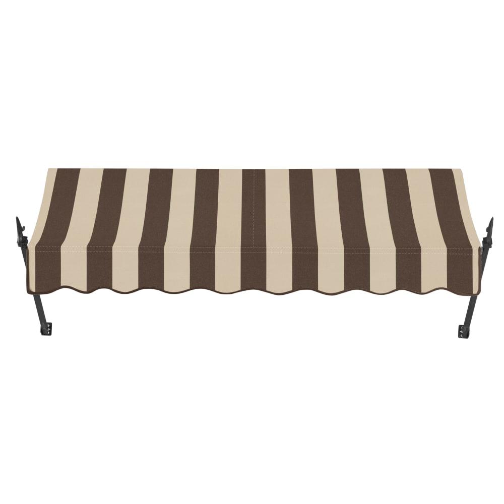 Brown/Tan Stripe Acrylic Fixed Awning K4655