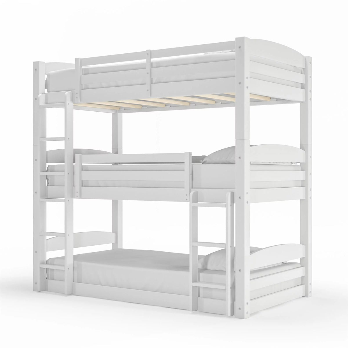 White Triple Twin Bunk Bed F24885
