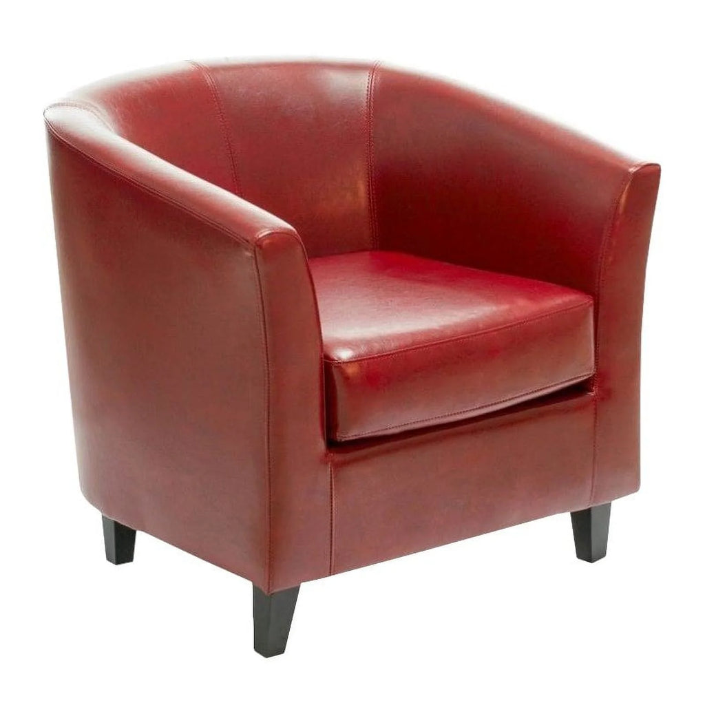 Red Leather Club Chair X585