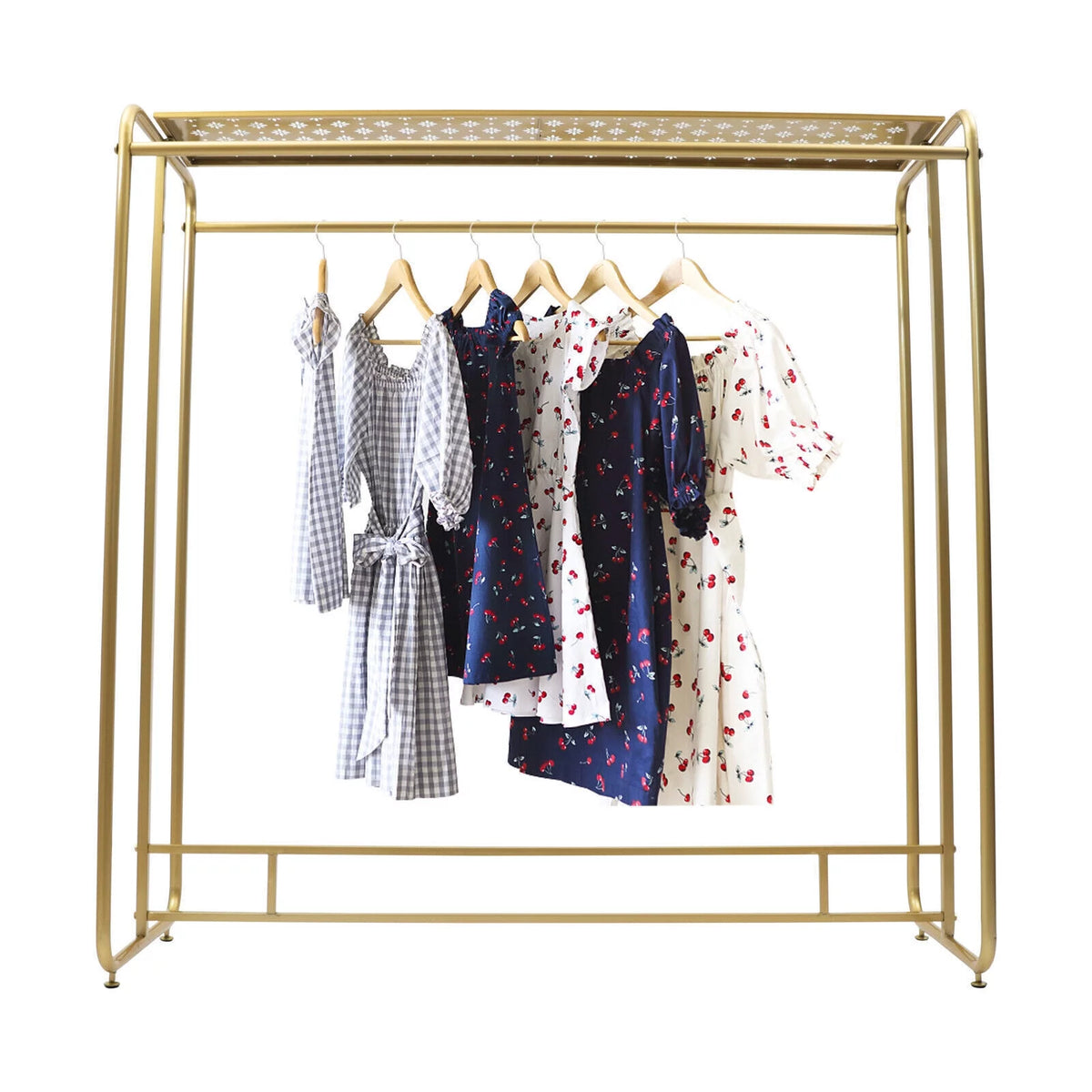 Metal Garment Rack with Top Shelf M101
