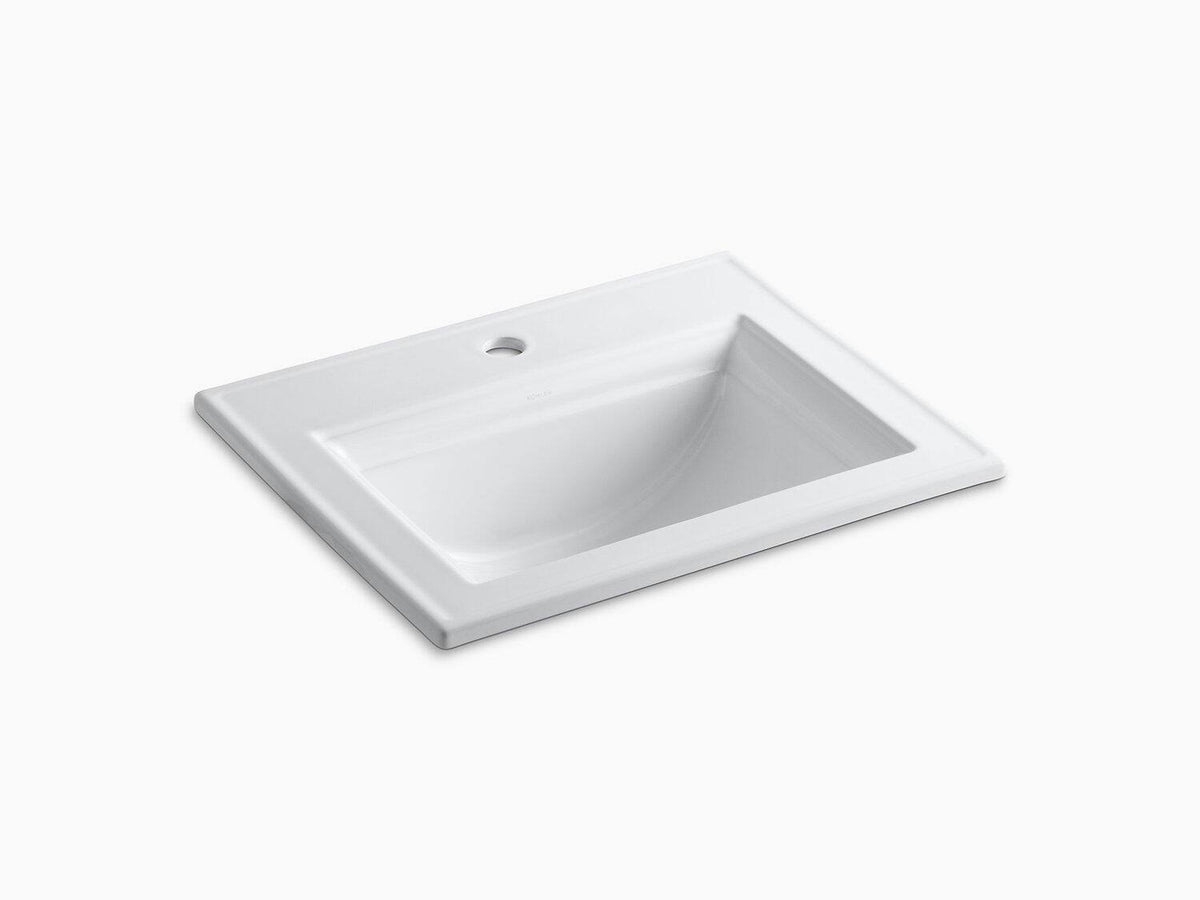 Thunder Grey Drop-In Bathroom Sink with Single Faucet Hole N845194
