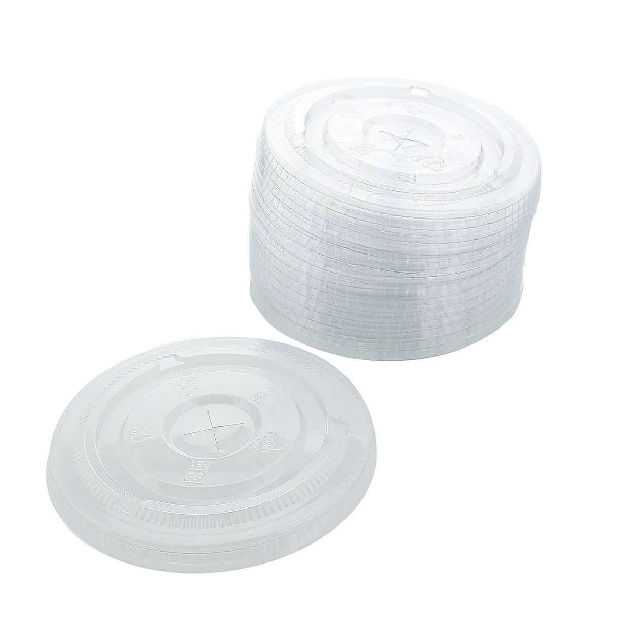 Clear Pet Lids with Straw Slots, Case of 1,000 D67465