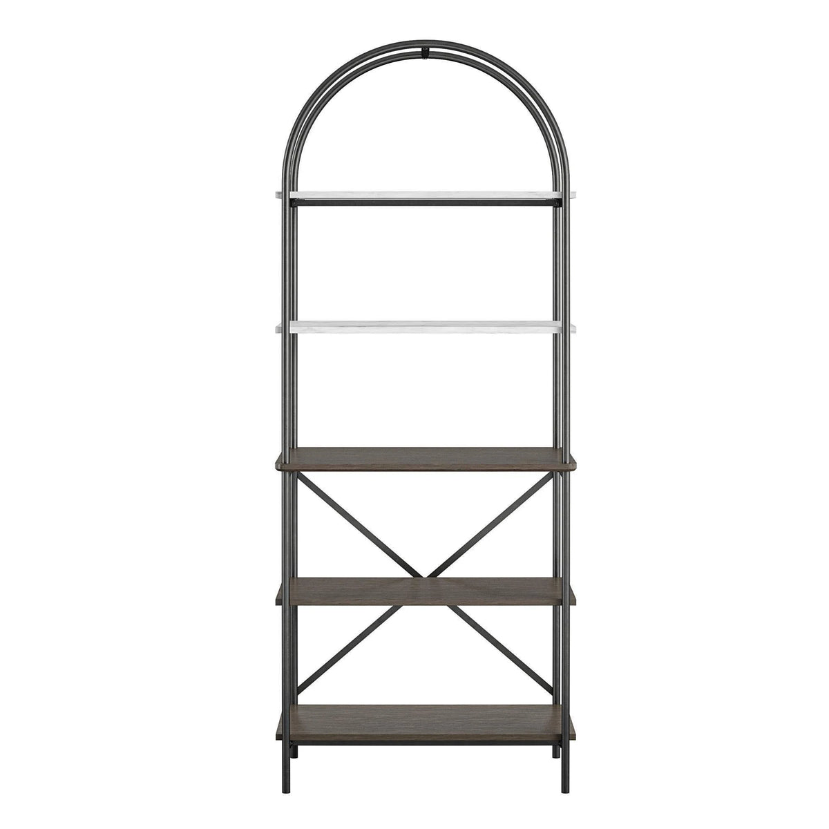 Gray Oak 5-Shelf Bookcase C3185