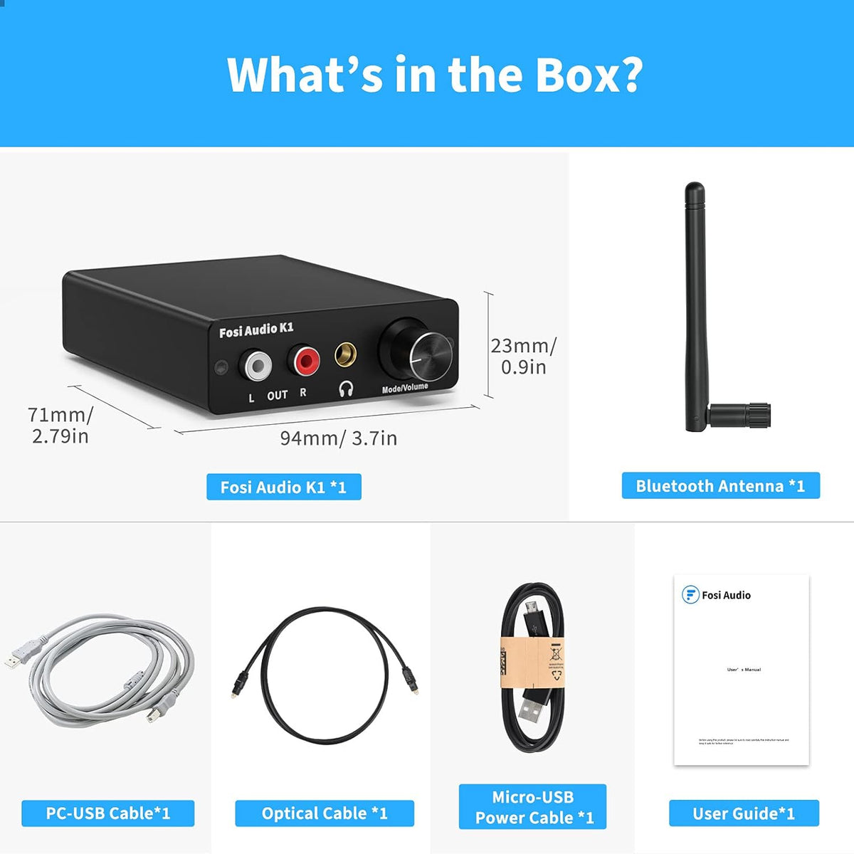 Bluetooth 5.0 DAC Headphone Amplifier Preamplifier 24-Bit 192 KHz USB Optical Coaxial to RCA AUX Digital-to-Analog Audio Converter Adapter Pack of 2 N961475
