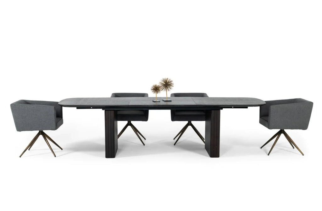 Smoked Rectangular Manufactured Wood Dining Table P859
