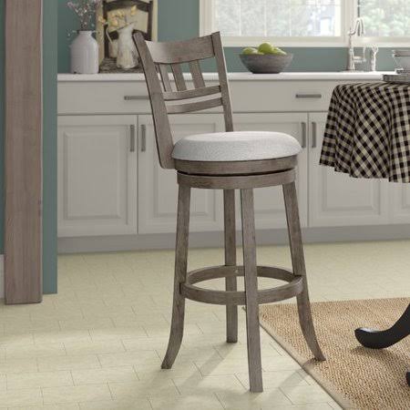 Antique Gray Swivel Bar Stool I919