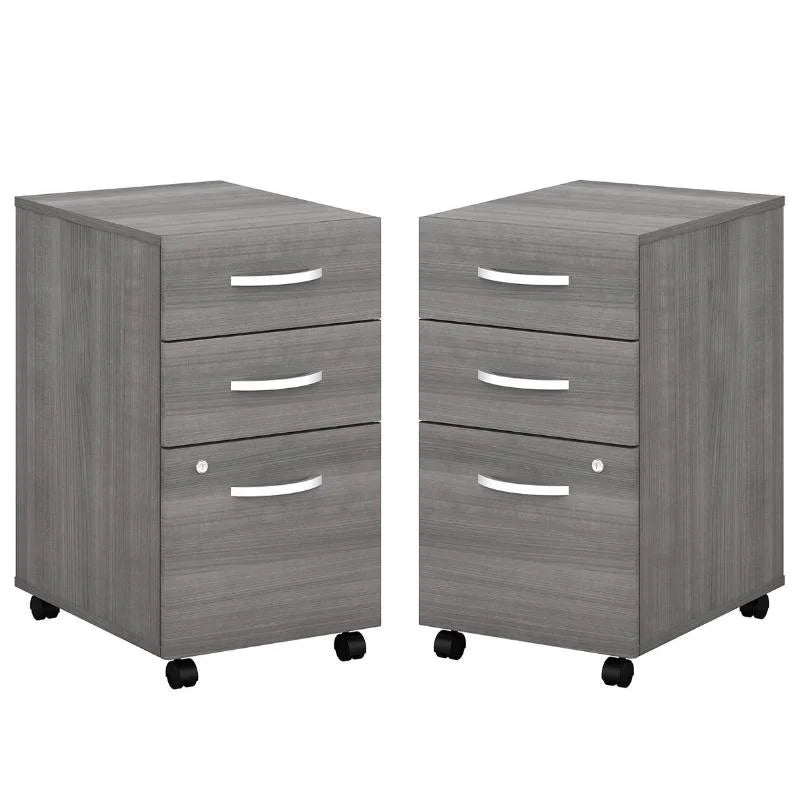 2 Piece Wood Mobile Filing Cabinet Set L835026