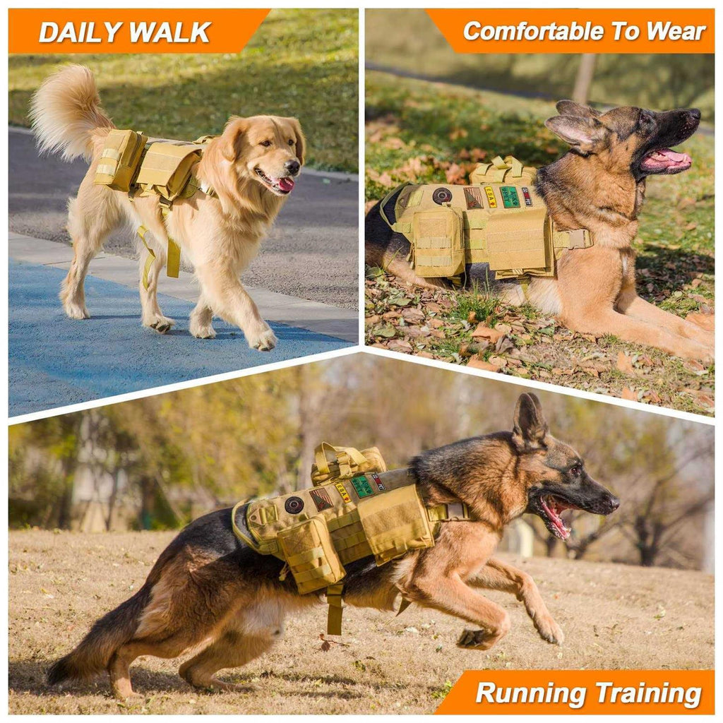 Tactical Dog Harness with Pouches P155