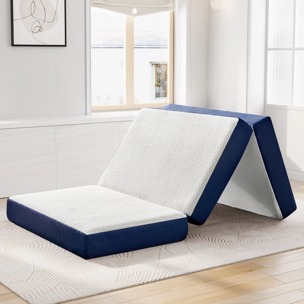 4 inch Memory Foam Folding Mattress with Washable Cover X78085