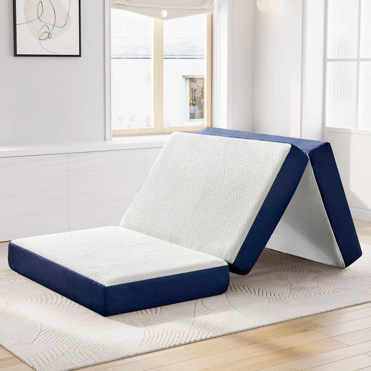 4 inch Memory Foam Folding Mattress with Washable Cover X78085