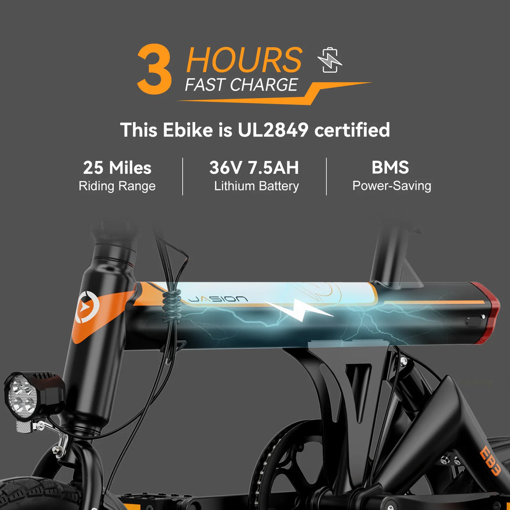 350W Folding Electric Bike with 270Wh Battery S5821