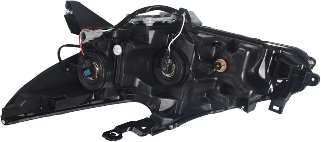 Replacement Halogen Headlight Assembly for 2016 2017 2018 Nissan Altima Black Bezel Chrome Style Right Passenger Side I6683